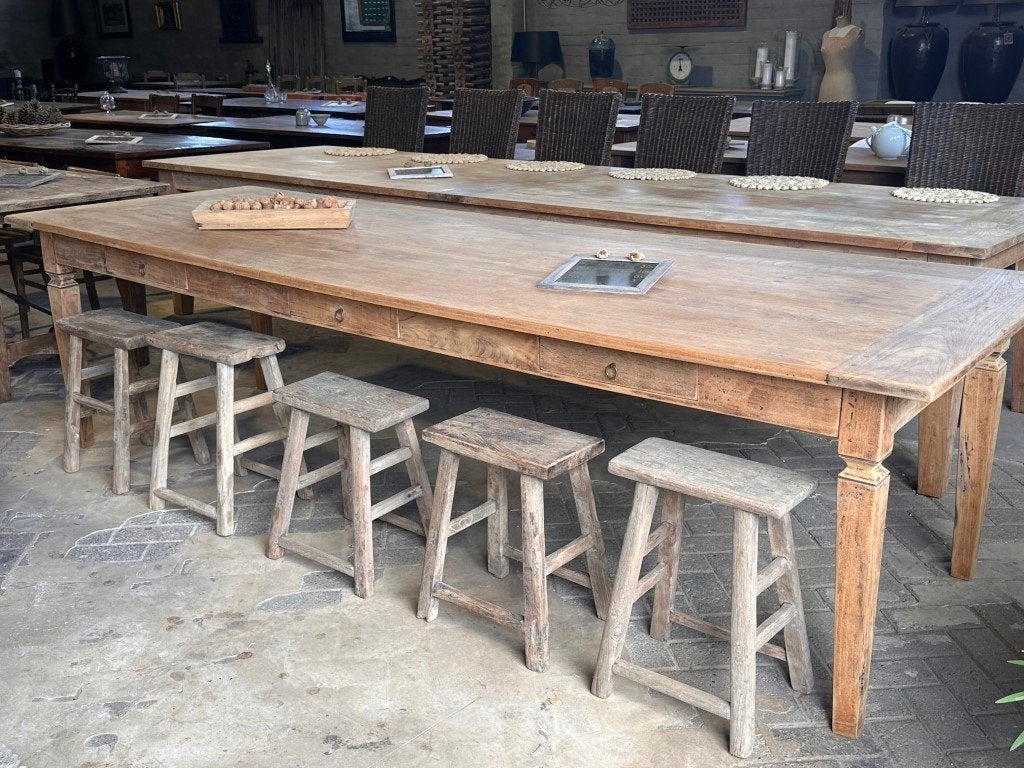 5 rechthoekige houten krukjes / prijs per stuk, Huis en Inrichting, ., Nieuw, Ophalen of Verzenden, .
