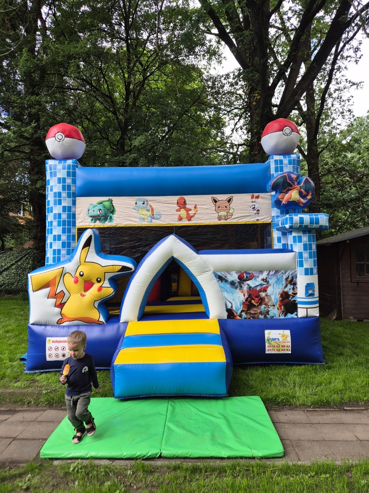 pokemon springkasteel pika te huur, Verzenden