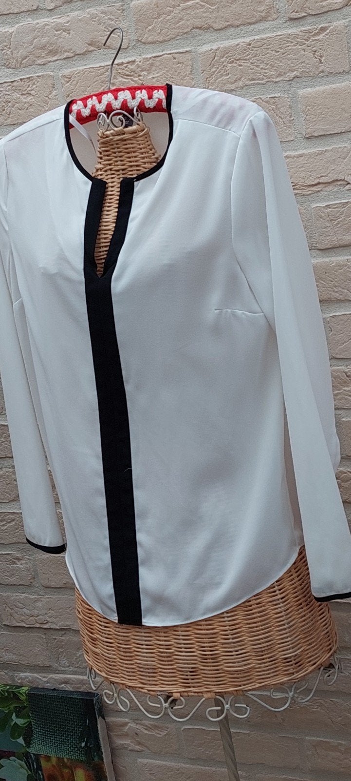 hemdbloes maat m primark, Kleding | Dames, Blouses en Tunieken, Maat 38/40 (M), Primark, Wit, Ophalen of Verzenden