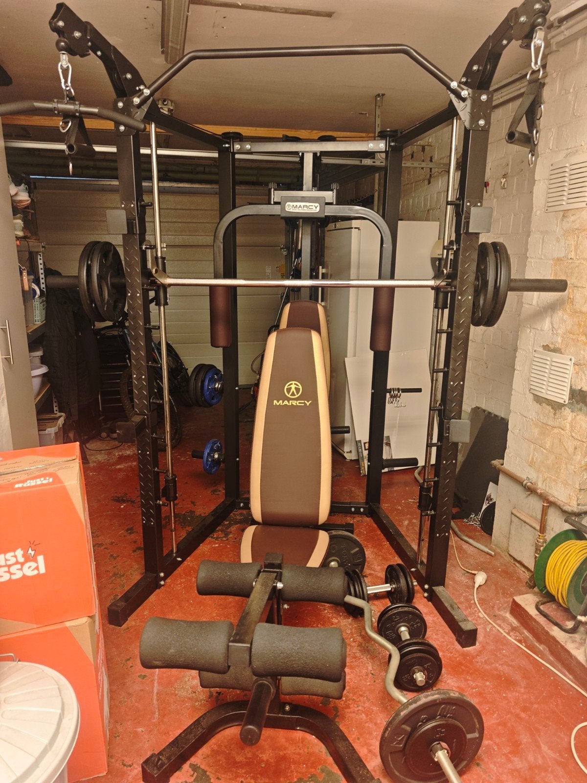 Marcy Smith 4008 machine/cage, Sport en Fitness, Benen, Ophalen of Verzenden, Zo goed als nieuw, Metaal