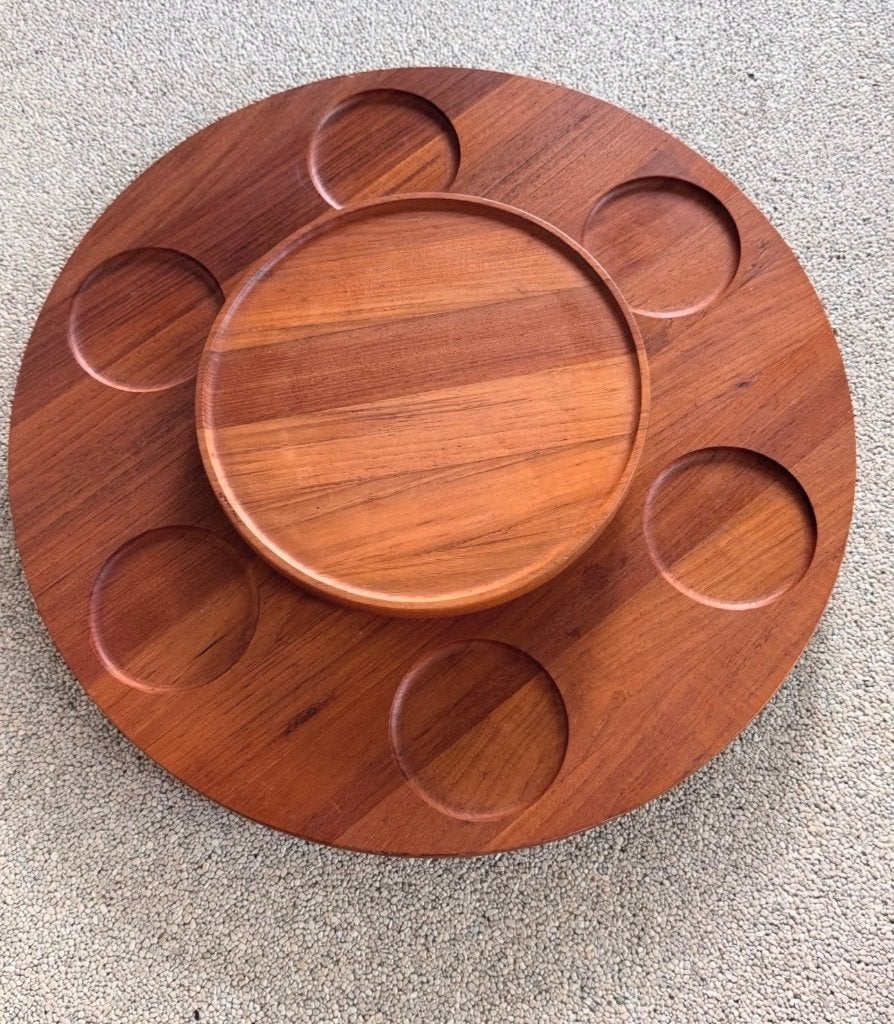 Teak draaischotel Lazy susan, Ophalen of Verzenden