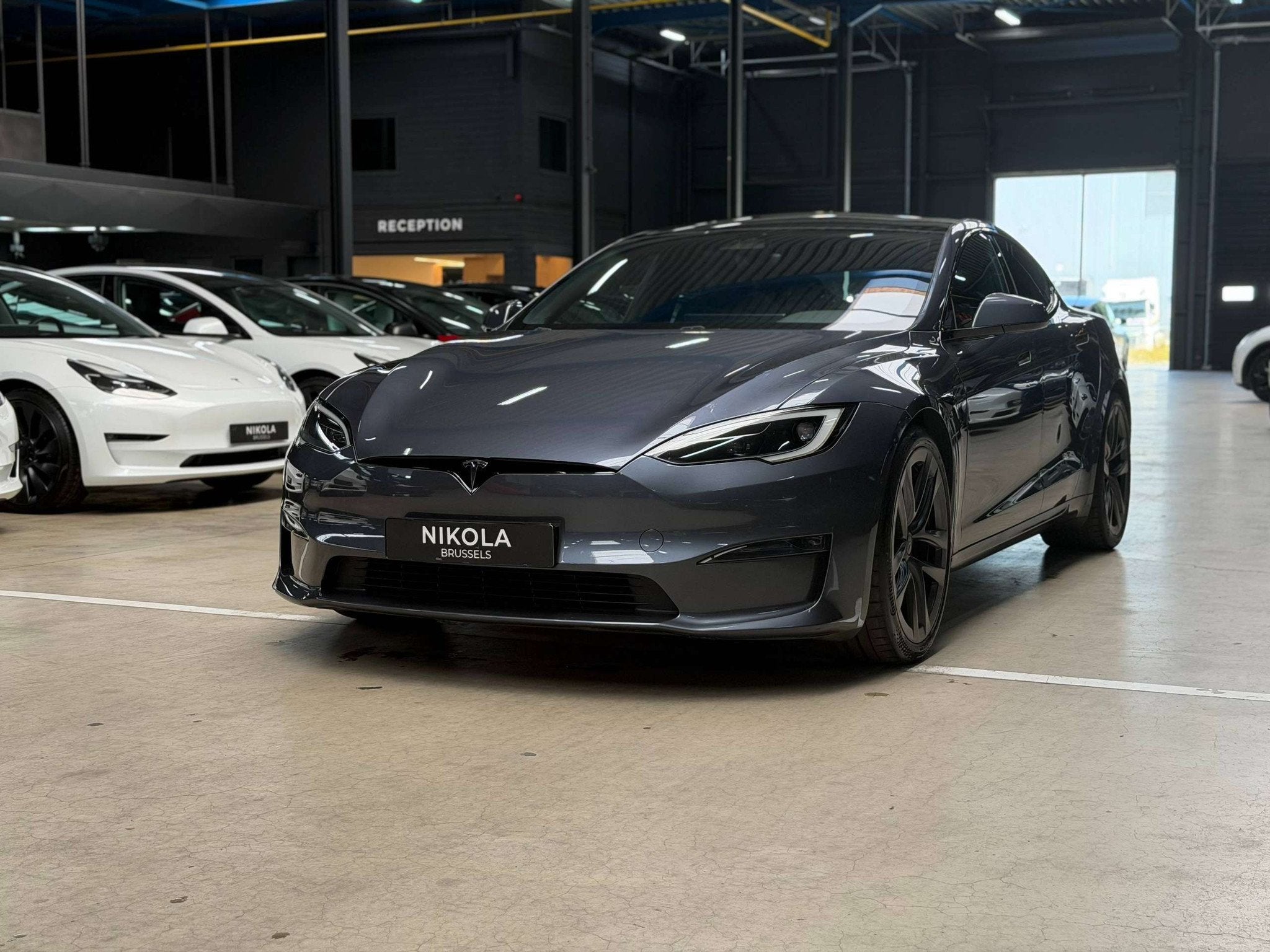 Tesla Model S LONG RANGE - HARDWARE 4.0 - 21" ARACHNID WHEEL, Automaat, Zwart, Model S, Adaptive Cruise Control