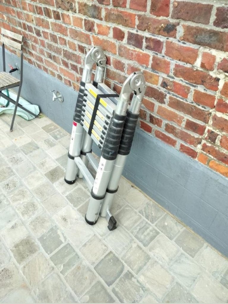 Telescopische lader 6 meter uitschuifbaar, Ophalen, Zo goed als nieuw, Ladder, Opvouwbaar of Inschuifbaar