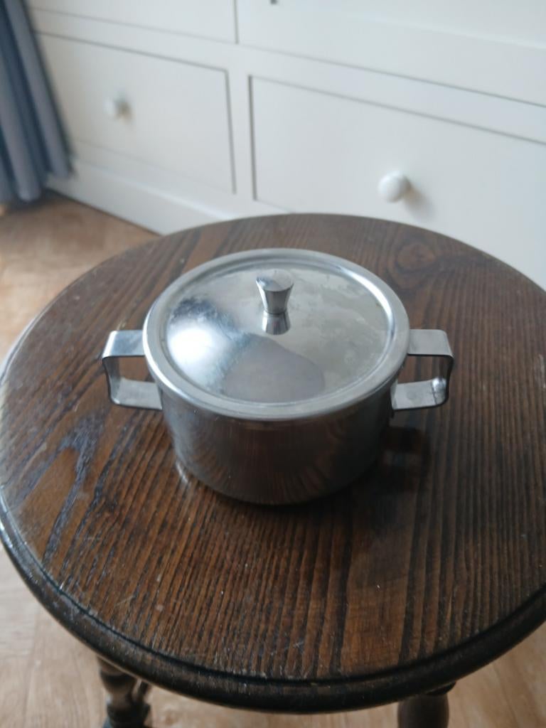 Sucrier vintage en acier inoxydable - Design rétro, Enlèvement