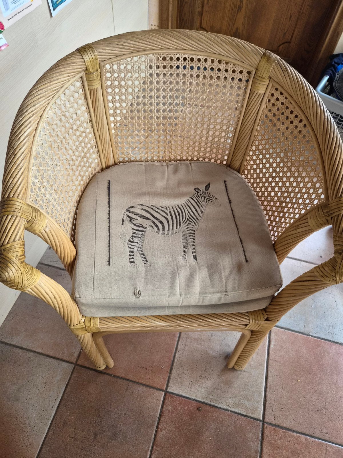 Stoelen riet, Huis en Inrichting, Ophalen, Gebruikt, Riet of Rotan, Vier