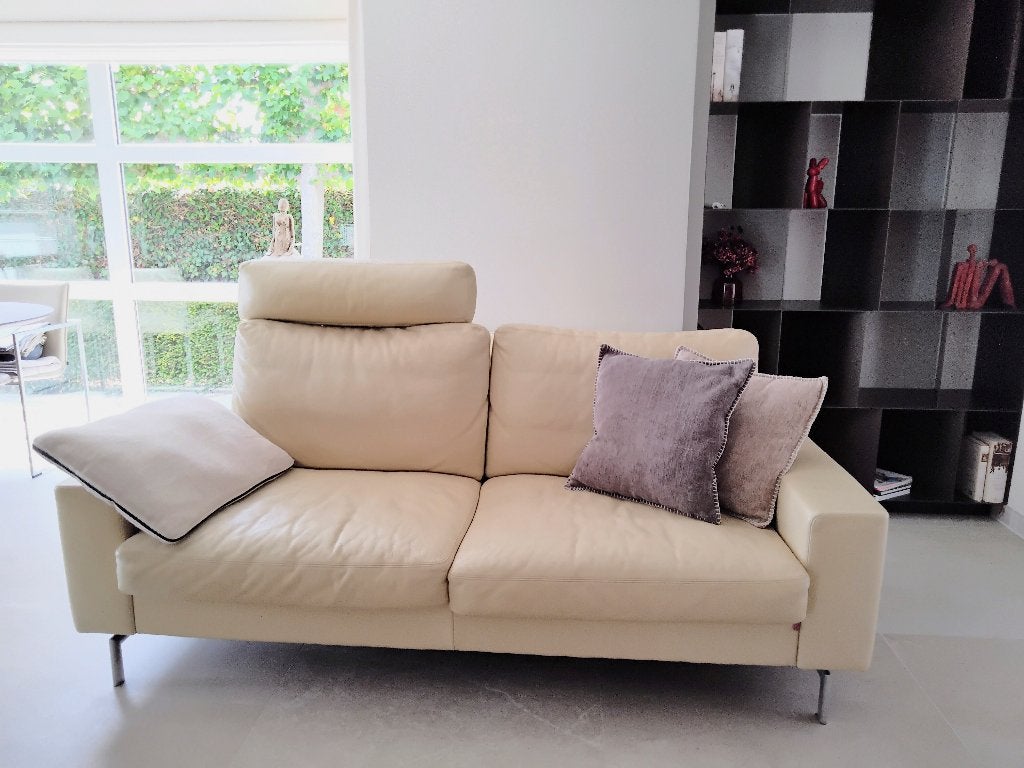 lederen salonzetels, Comme neuf, Enlèvement, 75 à 100 cm, Moderne stijl