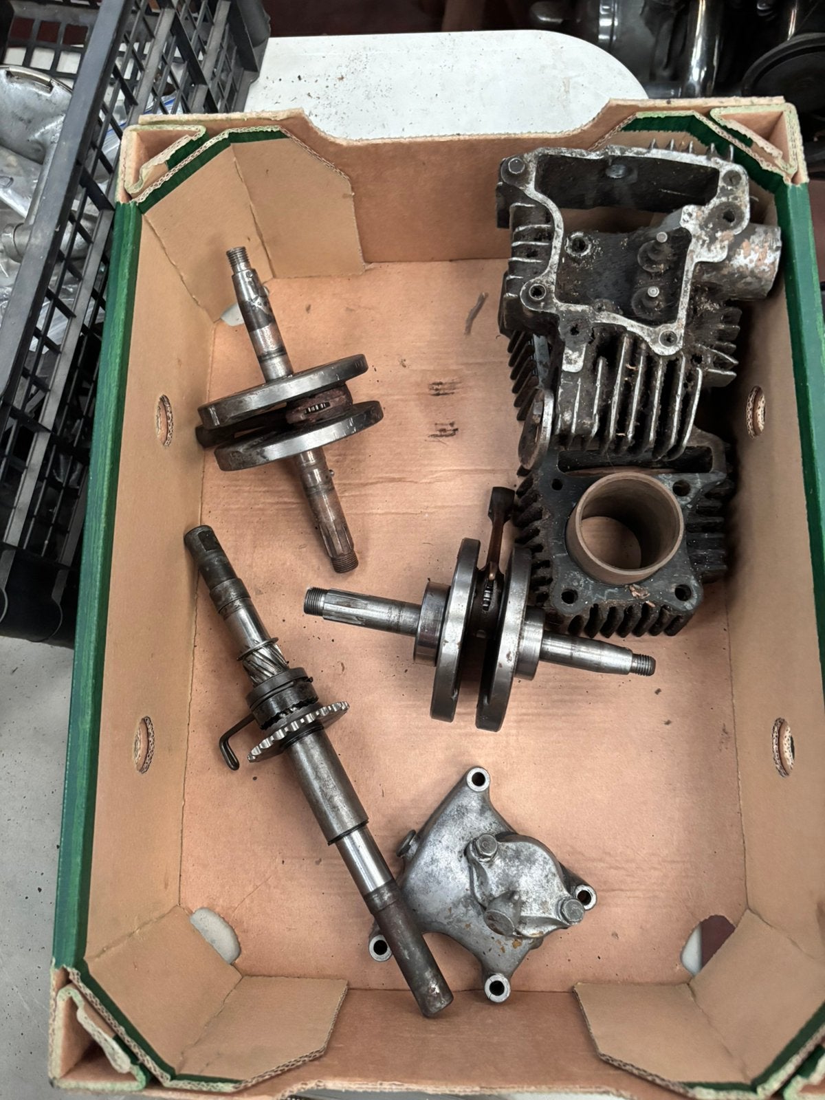 Partij motorblokonderdelen Honda PS50, Fietsen en Brommers, Ophalen of Verzenden, Gebruikt