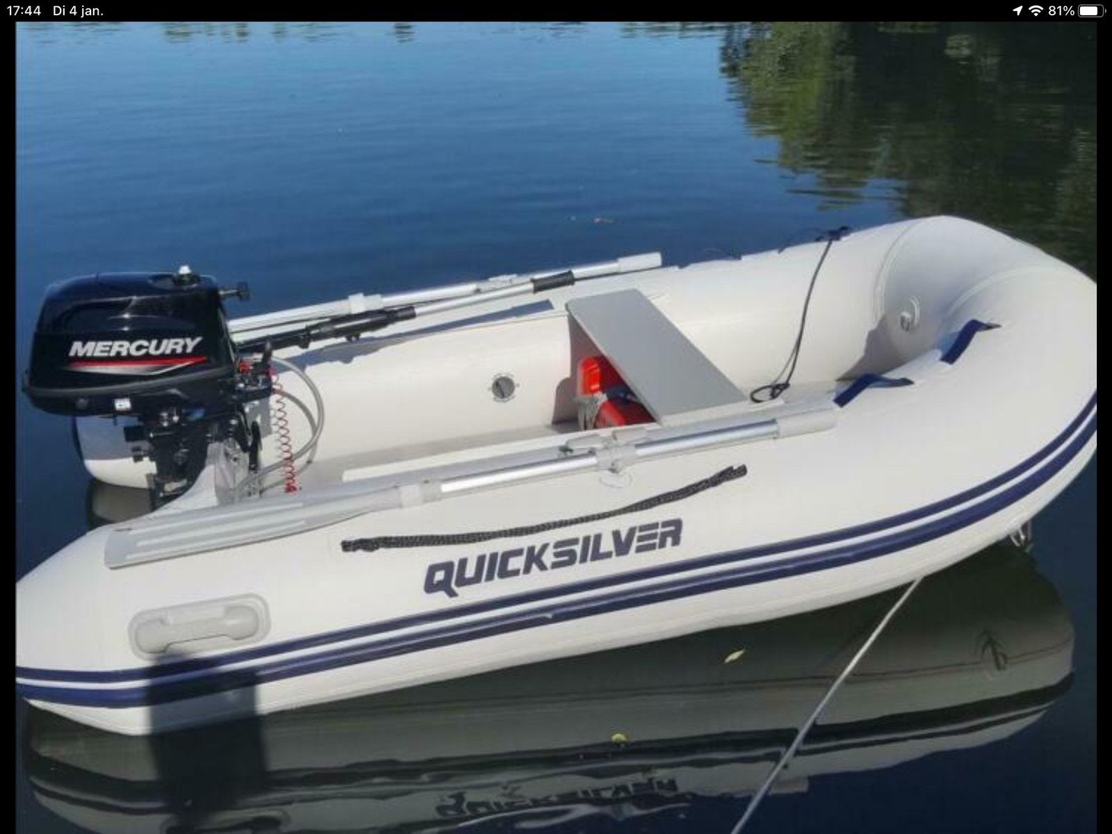 Quiksilver 2.50, Watersport en Boten, Ophalen, Zo goed als nieuw, Peddels, Mercury
