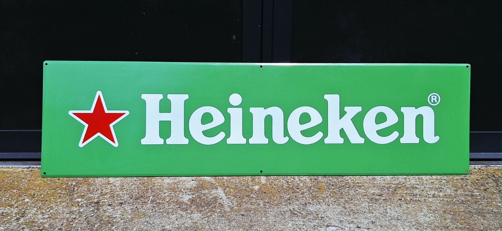 Vintage XXL Emaille Reclamebord Heineken Bier🍺, Verzamelen, Ophalen, Gebruikt, Reclamebord