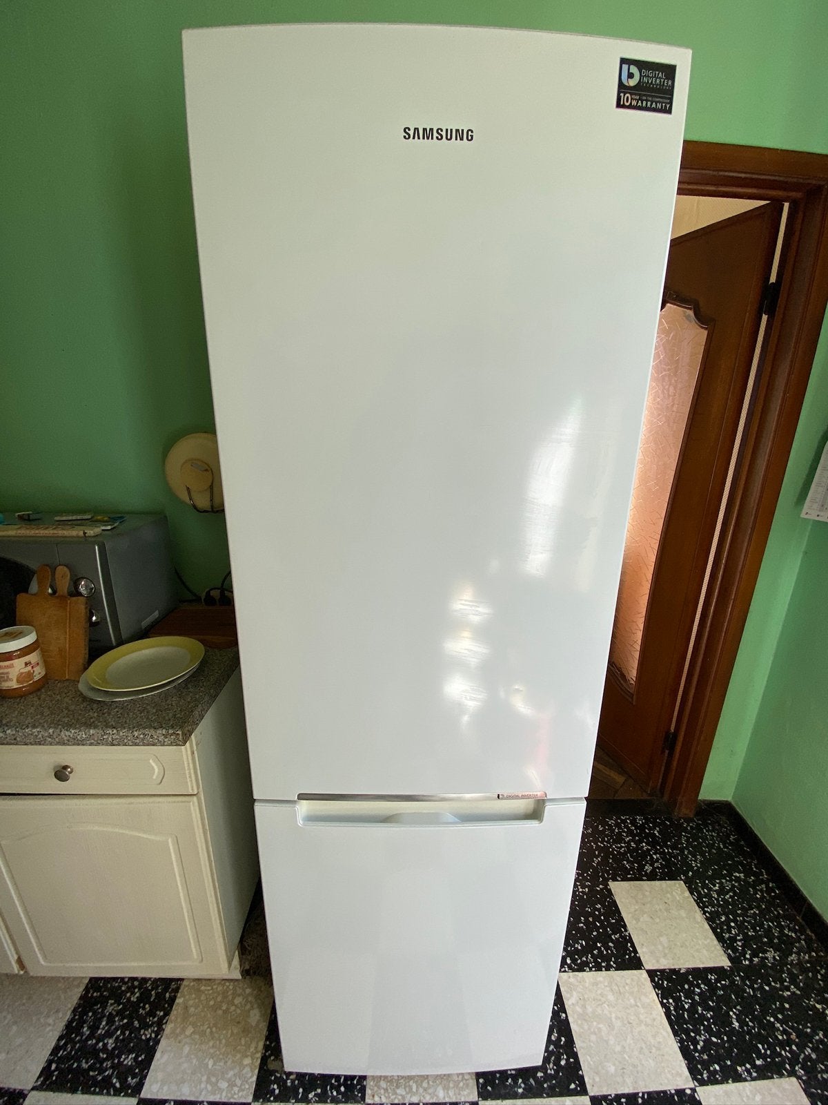 Frigo congélateur Samsung 58x64x185 TBE, 160 cm ou plus, Enlèvement, Utilisé, 60 cm ou plus