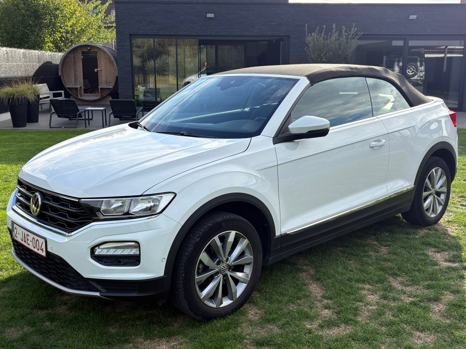 Vw T-roc cabrio 1500cc Nieuwstaat Schadevrij, Autos, Achat, Boîte manuelle, Noir, 2 portes