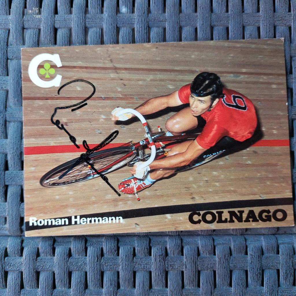 Fotokaart baanwielrenner Roman Hermann, Enlèvement ou Envoi