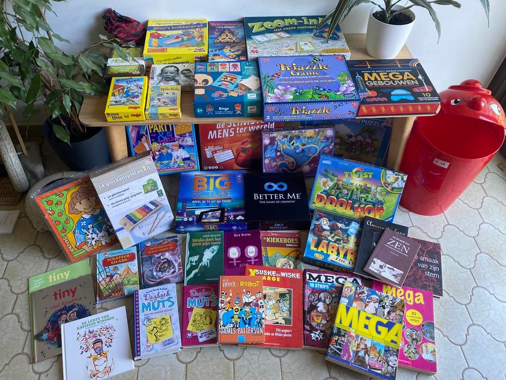 Gezelschapsspellen en boeken te koop, Ophalen, Gebruikt
