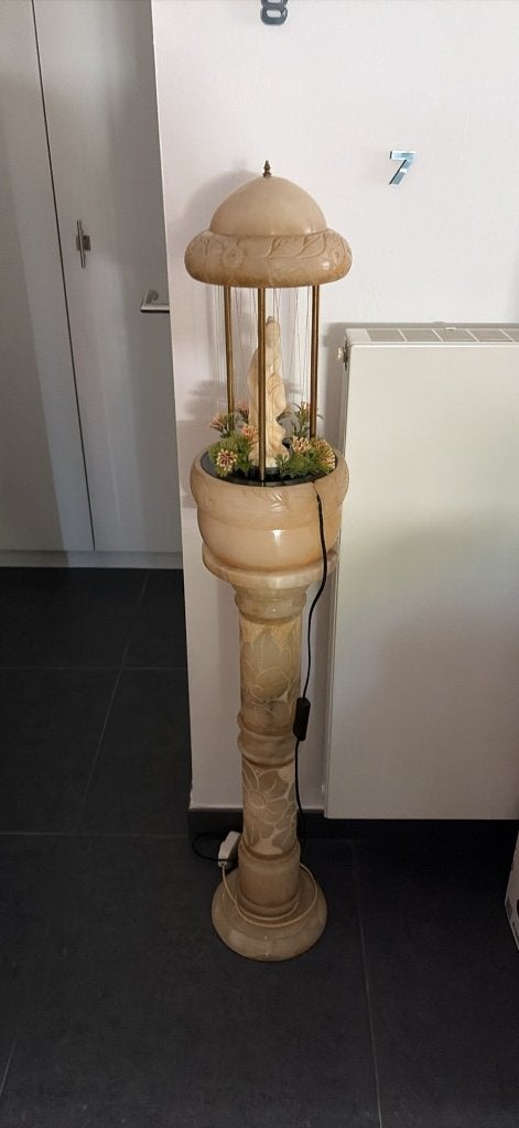 colonne en marbre avec éclairage, Enlèvement, Comme neuf