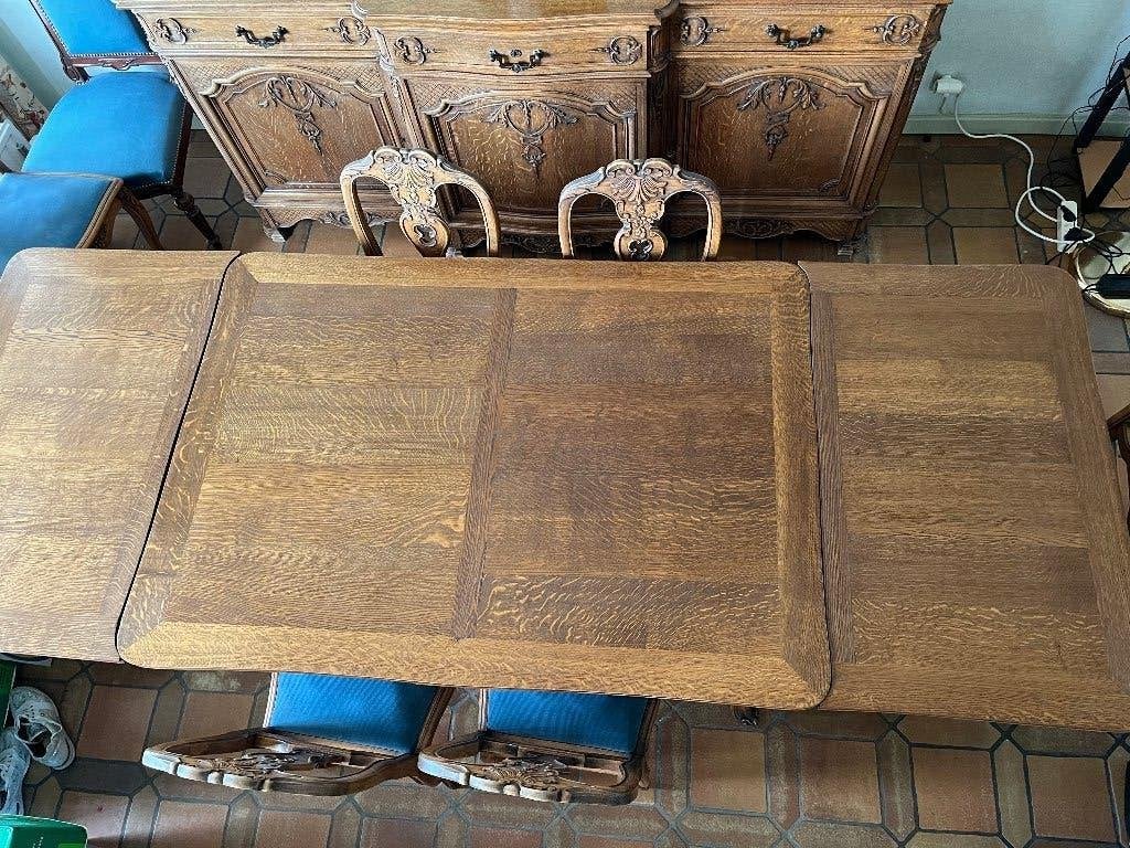 Salle à manger en chêne massif, Enlèvement, Utilisé, Néo-classique XIXème, 4 à 6 chaises