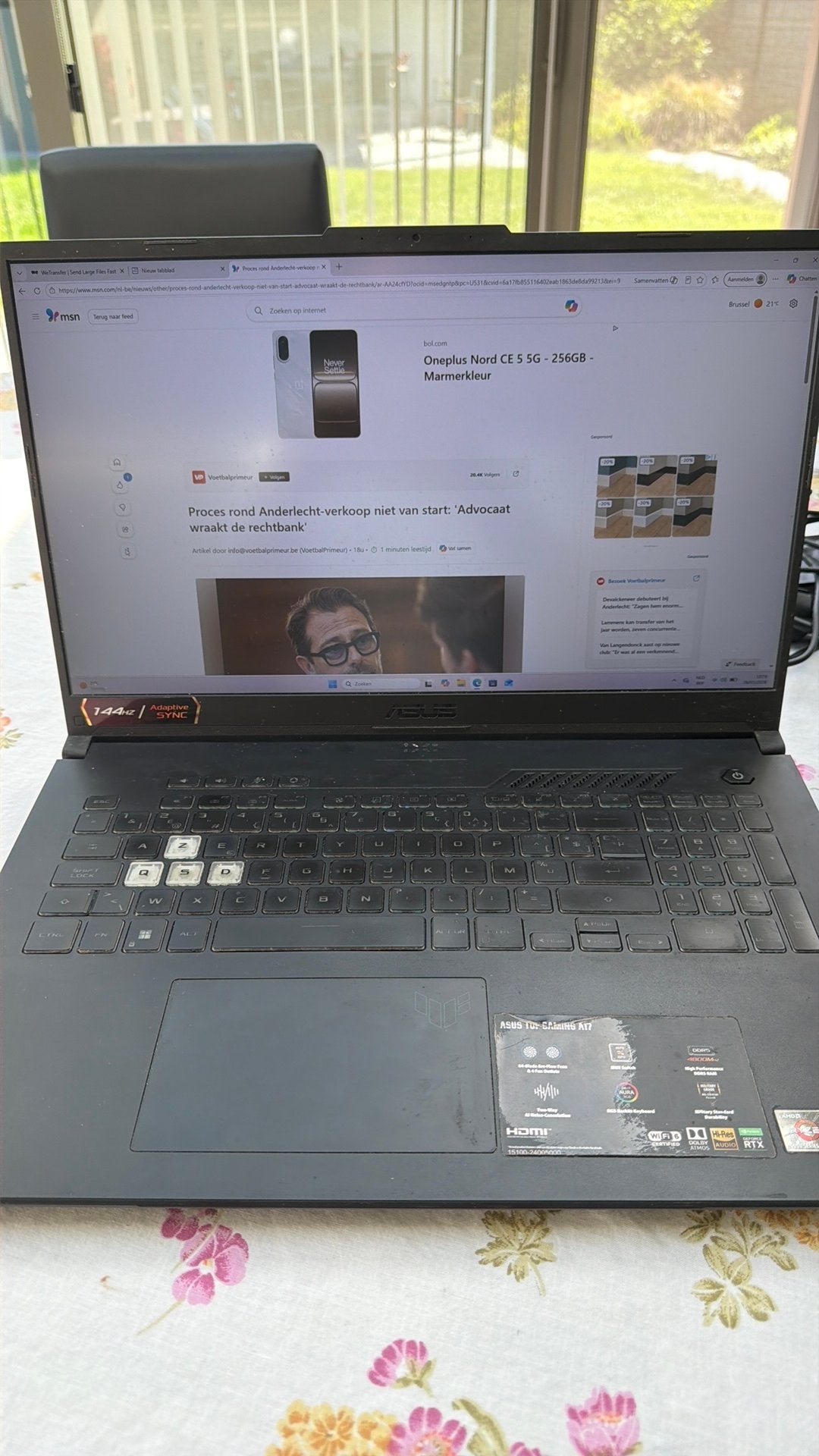 Asus Tuf Gaming A17 - ordinateur portable de jeu, Informatique & Logiciels, Ordinateurs portables Windows, Comme neuf, SSD, Gaming