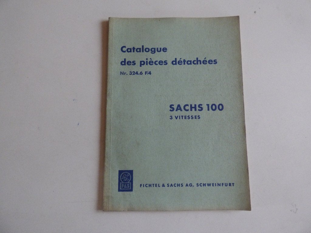 LISTE DES PIÈCES SACHS 100 3 VITESSES 324,6 F/4, Motos, Enlèvement ou Envoi