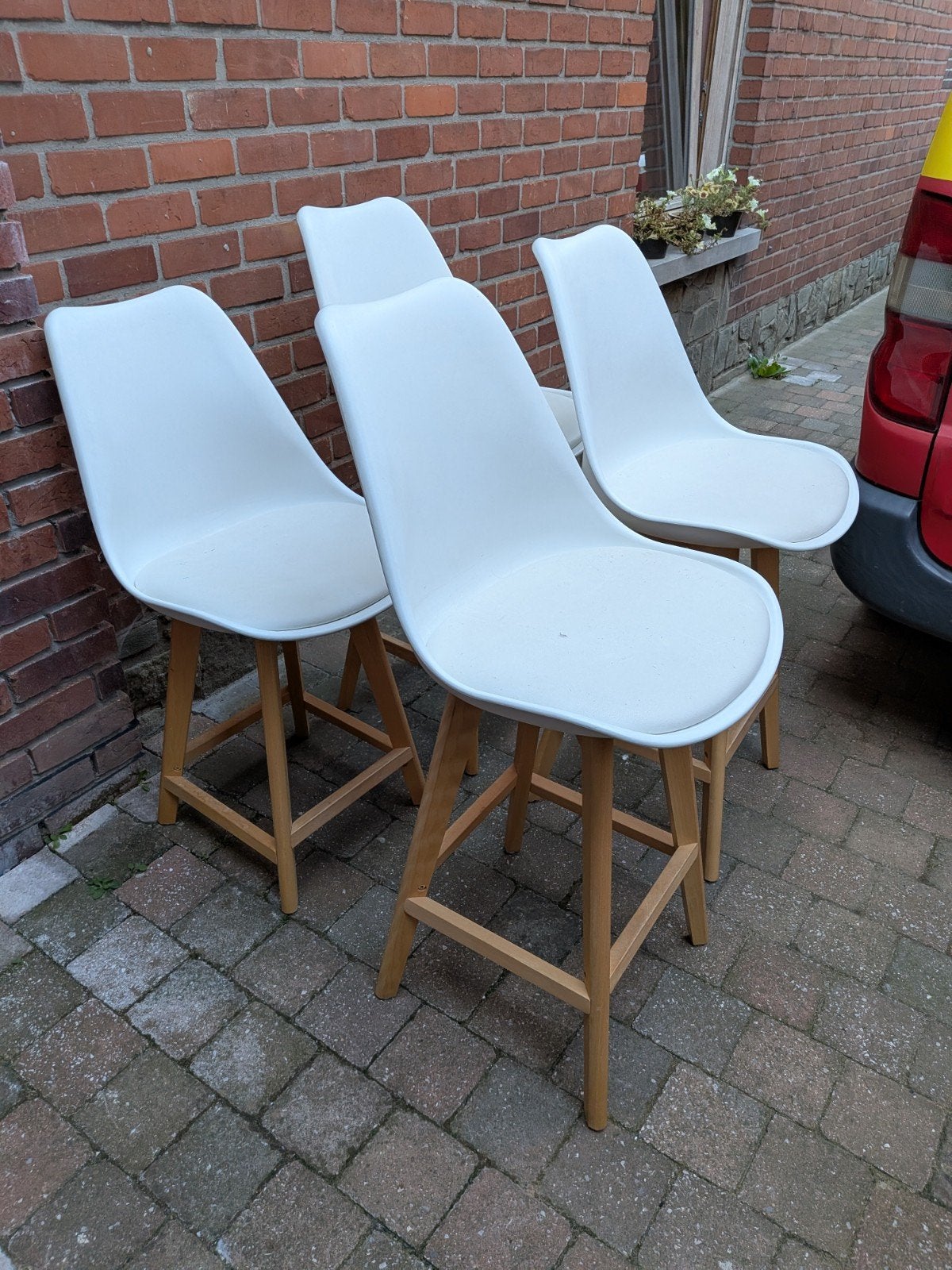 3,5 barkrukken, Huis en Inrichting, Gebruikt, 60 tot 90 cm, 4 krukken, Ophalen