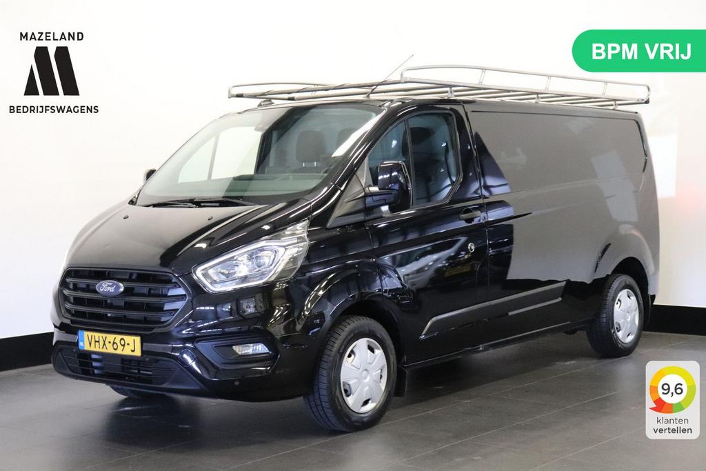 Ford Transit Custom 2.0 TDCI L2 EURO 6 - Airco - Cruise - Ca, Parkeersensor, Zwart, Bedrijf, Ford