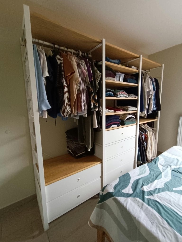 IKEA kast elvari, Maison & Meubles, 200 cm ou plus, Chêne, Comme neuf, Enlèvement