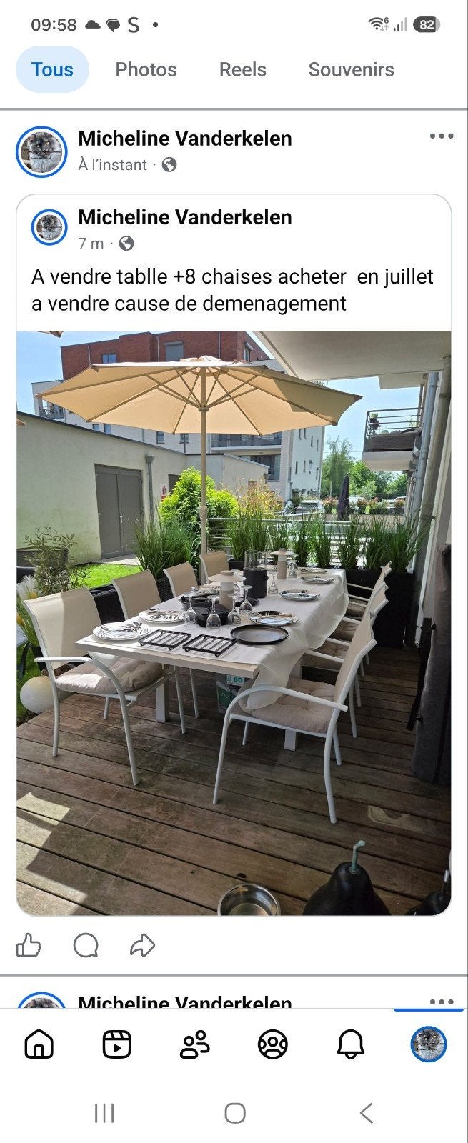 table et chaises de jardin, Enlèvement, Neuf