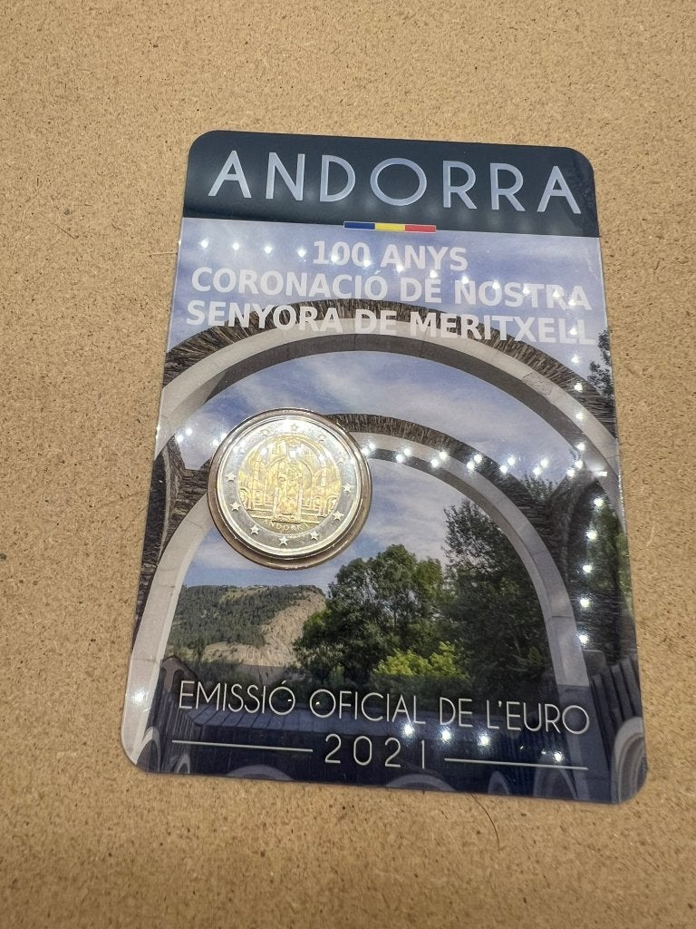 munt andorra 100 anys coronacio de nostra senyora de meri, Postzegels en Munten, Munten | Europa | Euromunten, Ophalen of Verzenden