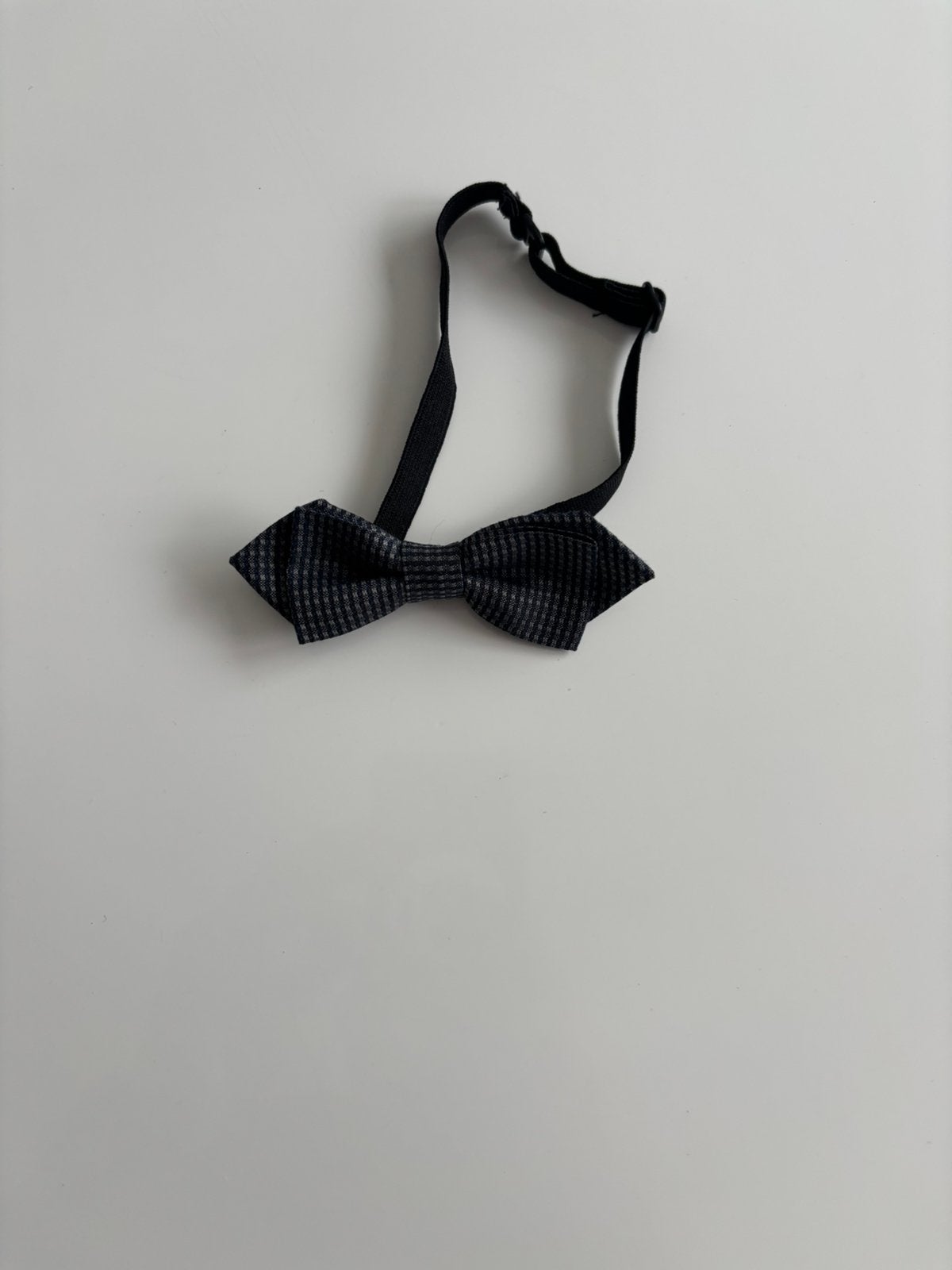 Kinderstrikje/vlinderstrikje, geruit grijs/zwart, Enlèvement, Neuf, Gris