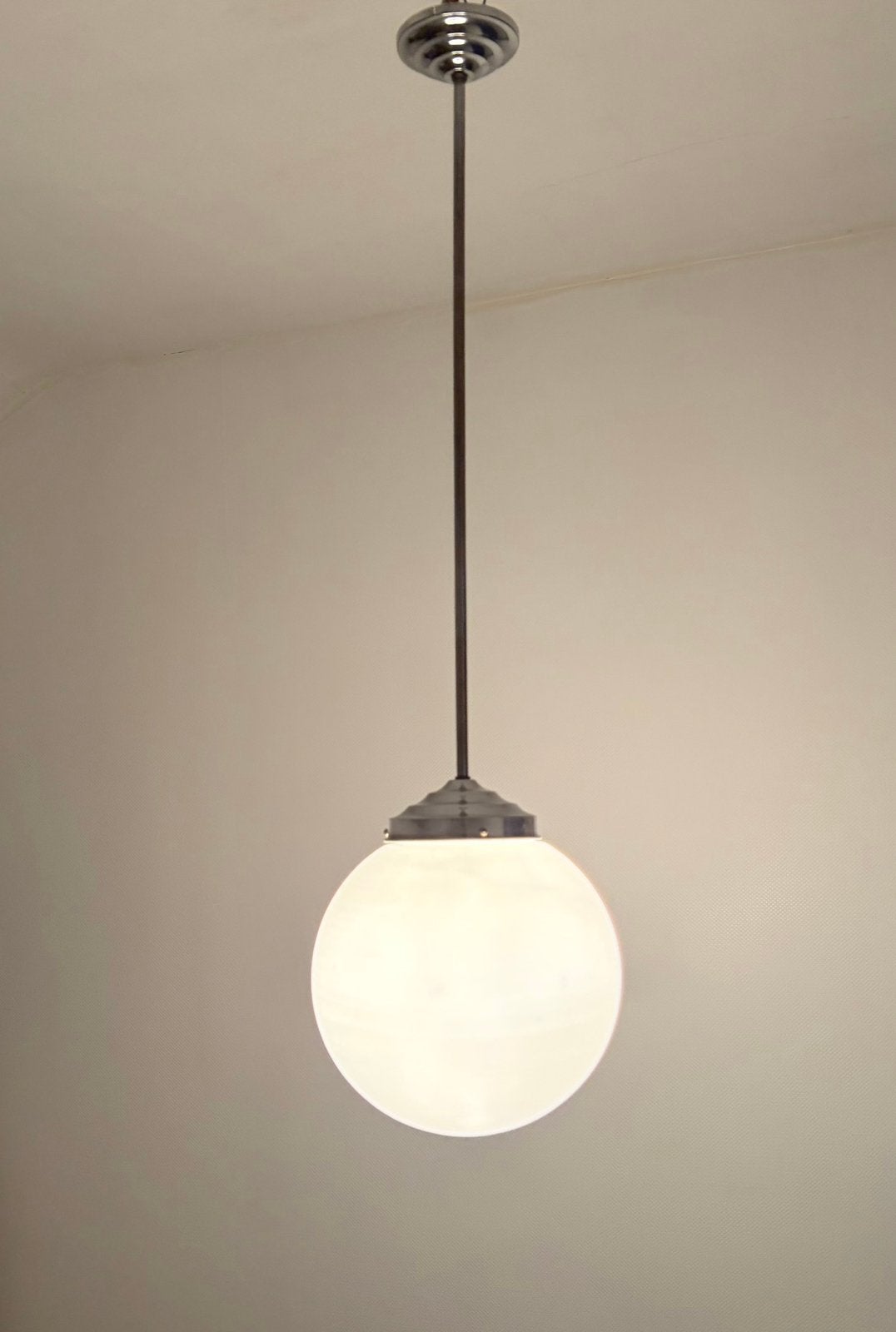 Art deco hanglamp, Ophalen, Gebruikt, Glas, Art deco