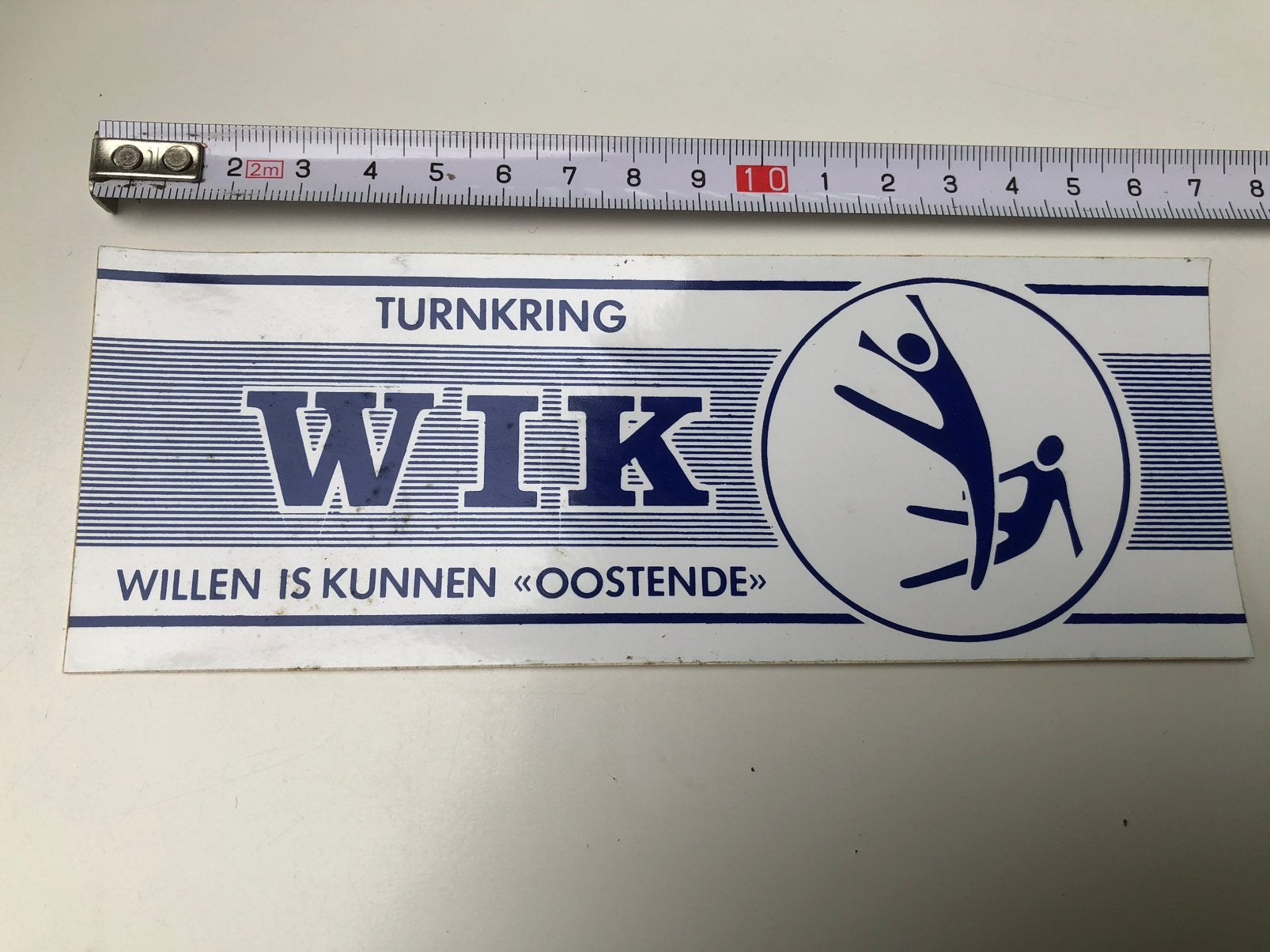 Sticker turnclub WIK - willen is kunnen - Oostende, Ophalen of Verzenden, Nieuw, Sport