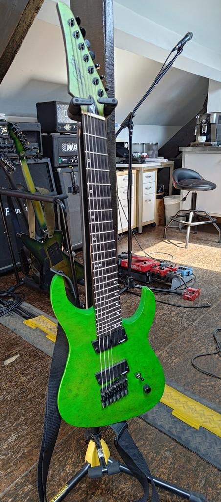 Legator Ninja7   multiscale green 7-string, Muziek en Instrumenten, Snaarinstrumenten | Gitaren | Elektrisch, Ophalen, Zo goed als nieuw