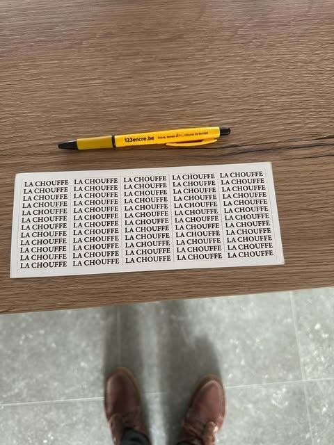 La Chouffe set sticker klein, Ophalen, Nieuw, Overige typen, Overige merken