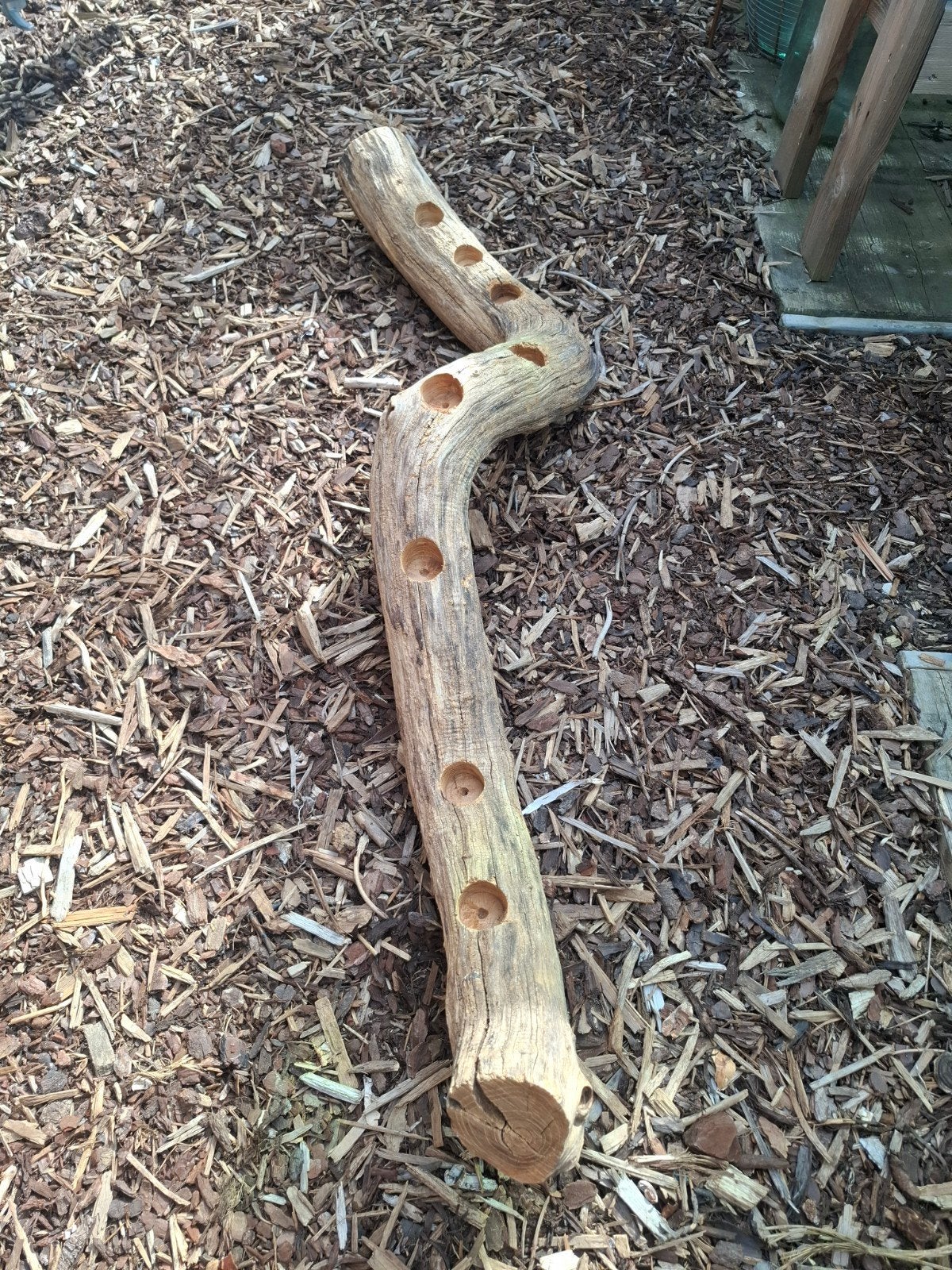 Tronc de chêne pour bougies chauffe-plat de 130 cm de long, Enlèvement