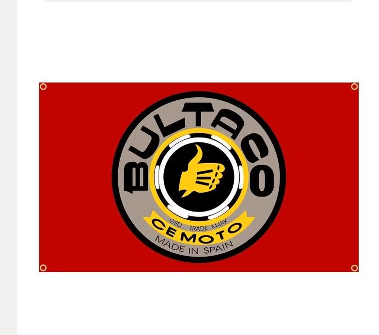 Grote vlaggen Bultaco Cemoto (150x90cm), Ophalen of Verzenden, Nieuw