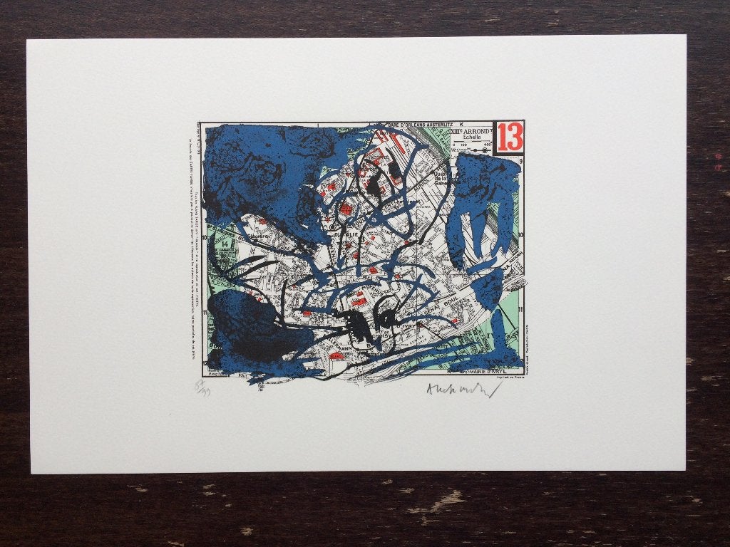 Alechinsky - 13ème arrondissement de Paris (87/99), Antiquités & Art, Enlèvement ou Envoi, Numéroté, Abstrait, Lithographie