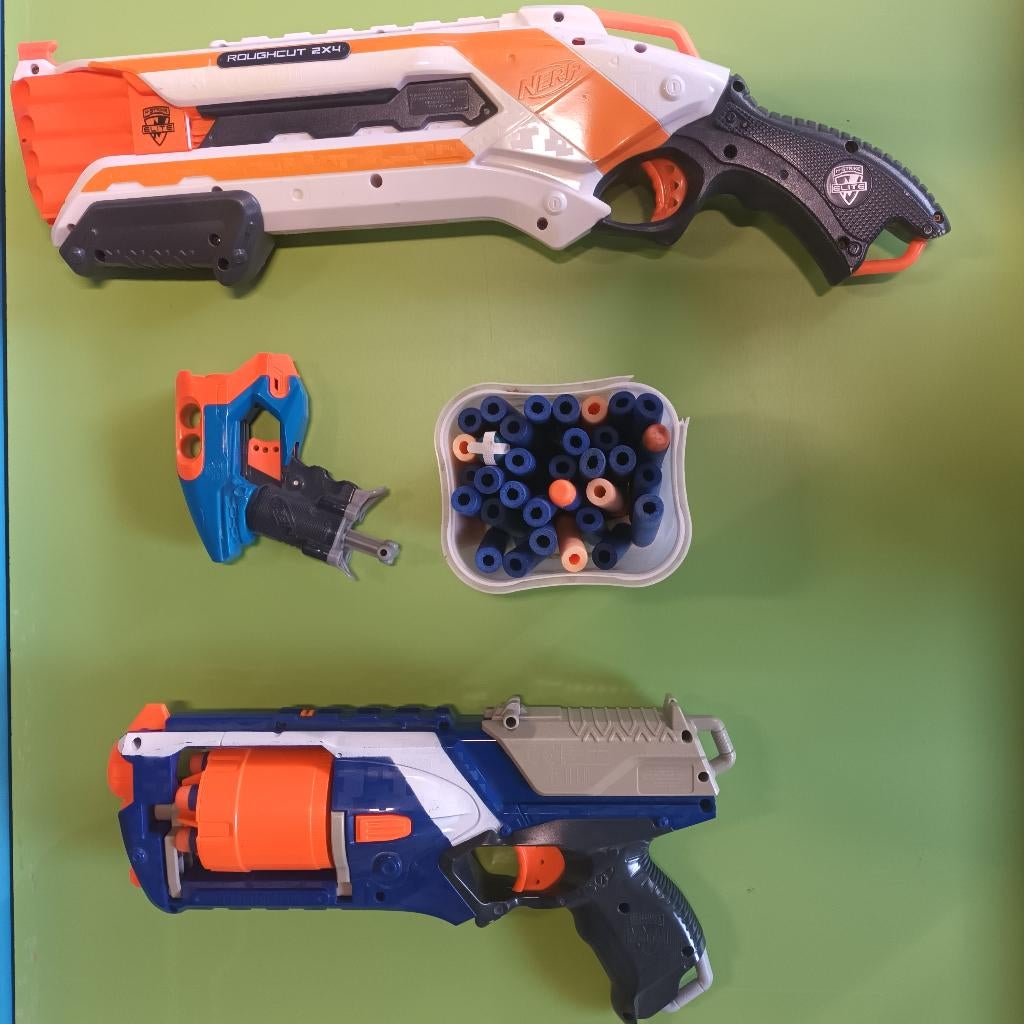 Lot fusils NERF avec fléchettes, Enlèvement ou Envoi, Comme neuf