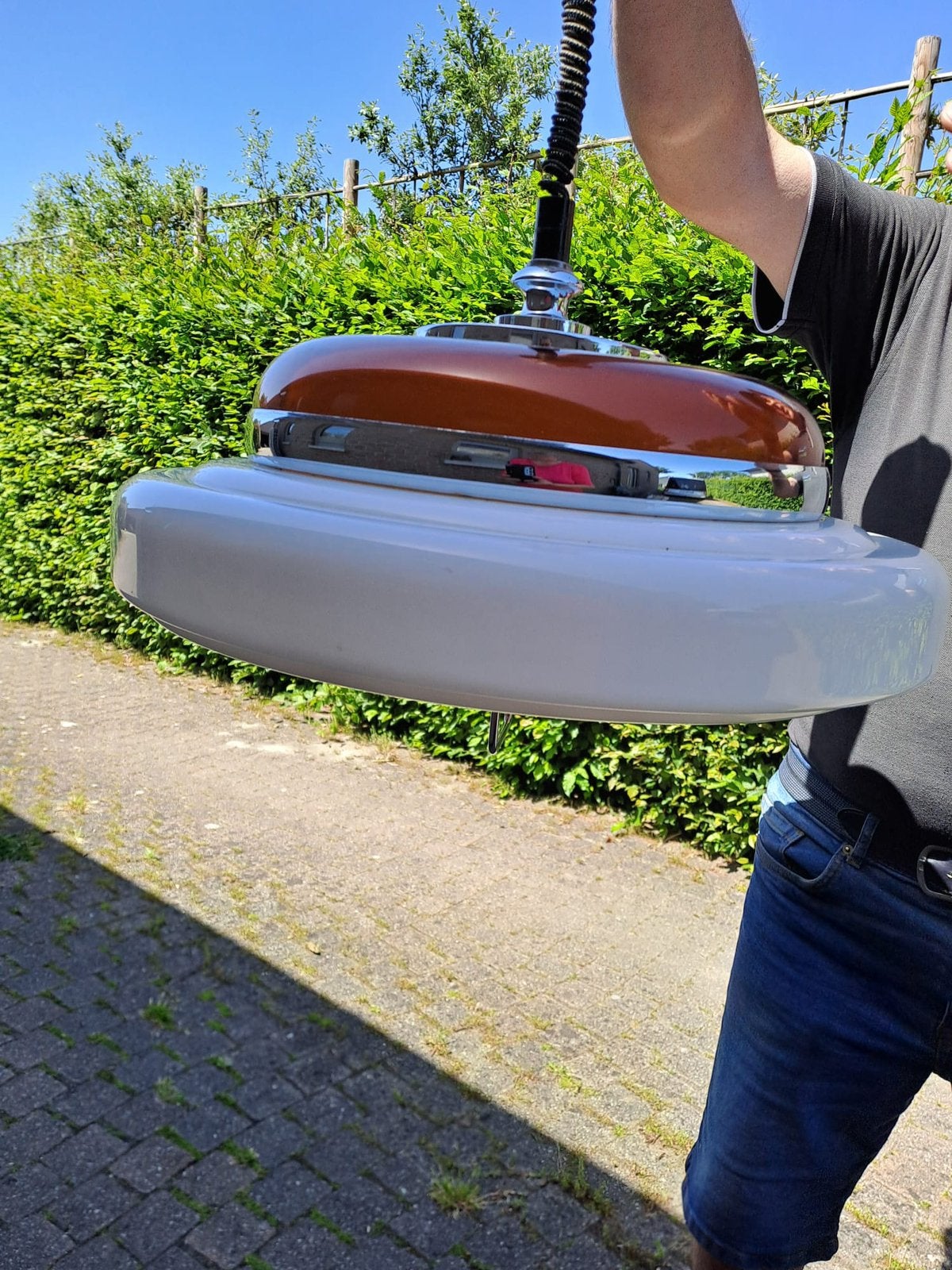 Massive Space Age Vintage lamp, Enlèvement, Comme neuf