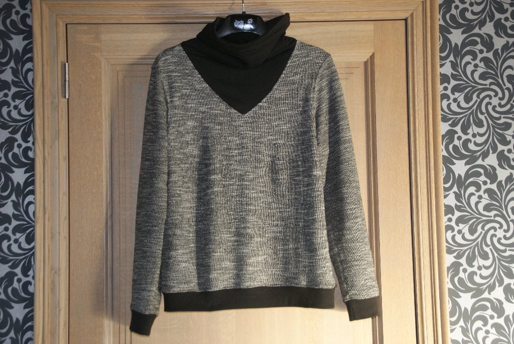 Grijze heren Sweater trui met Sjaalkraag rolkraag maat small, Yourturn, Nieuw, Ophalen of Verzenden, Grijs