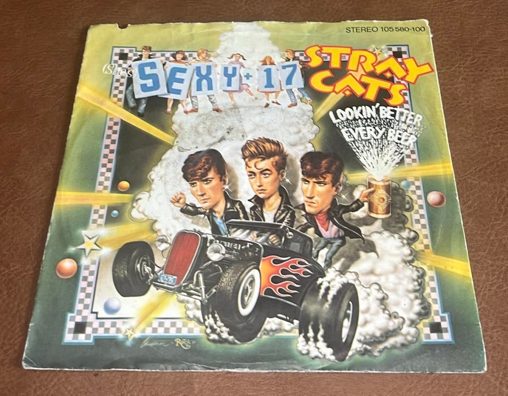 Stray Cats ‎– (She's) Sexy + 17 - 7” vinyl single - EU, Ophalen of Verzenden, Gebruikt, Single