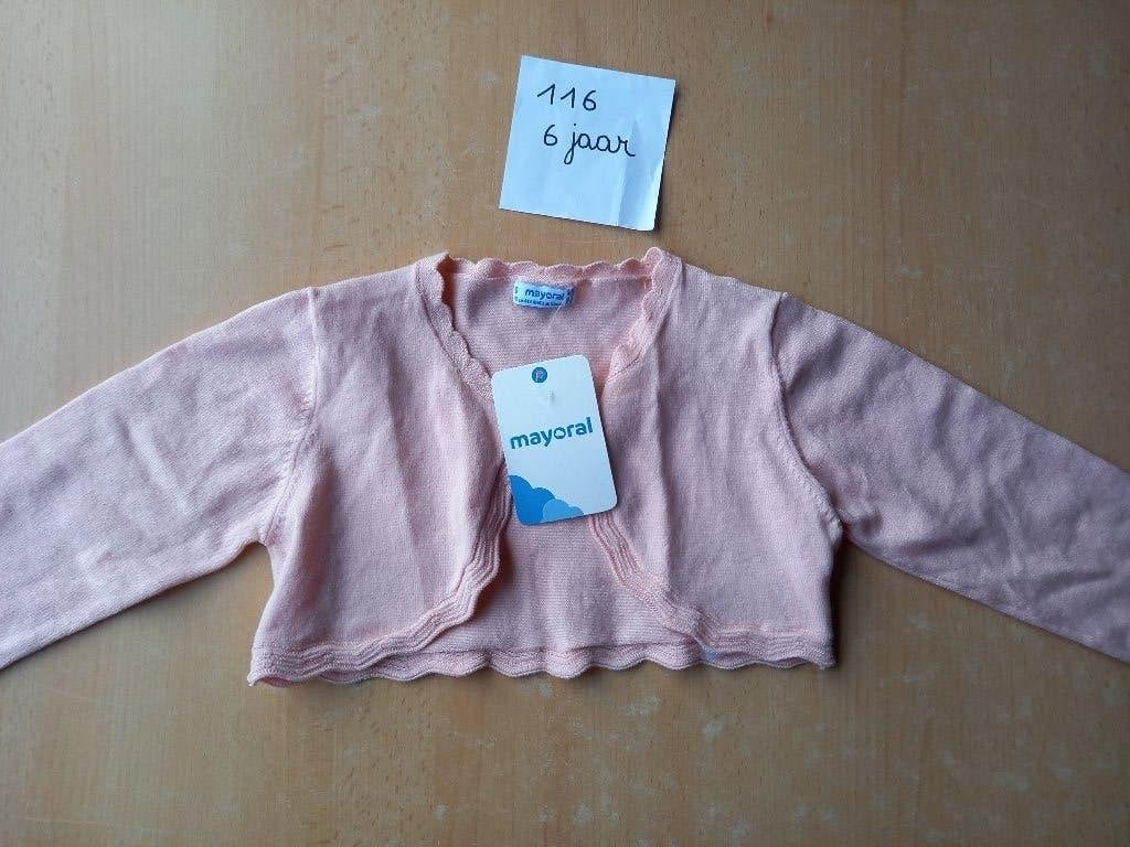 Nieuw, lichtroze gilet Mayoral maat 116 meisje, feestkledij, Meisje, Trui of Vest, Nieuw, MAYORAL