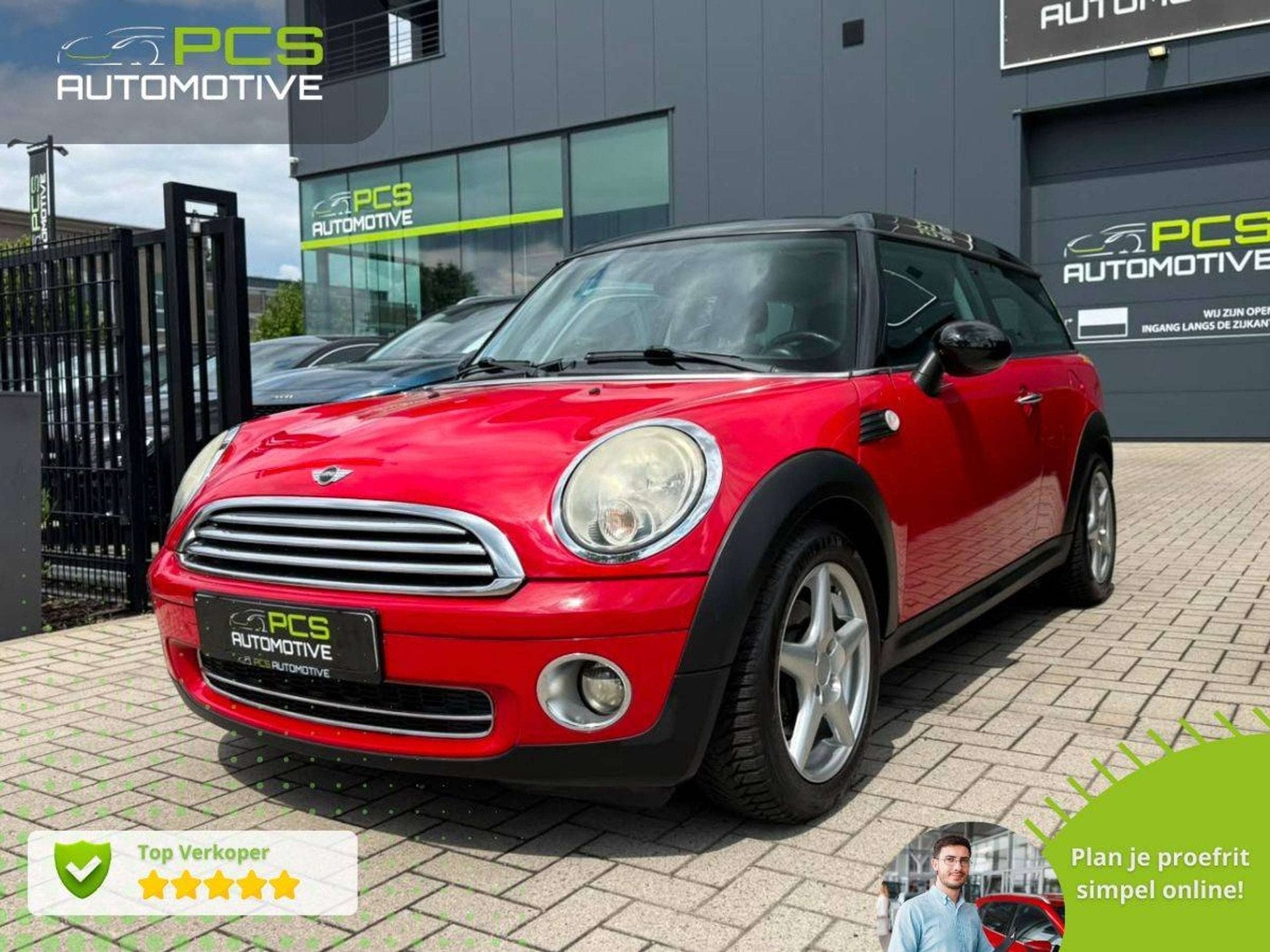 MINI Cooper Clubman 1.6 Benzine / 120 pk / 177.000 km / 12 m, Autos, Mini, Rouge, Boîte manuelle, Entretenue par le concessionnaire