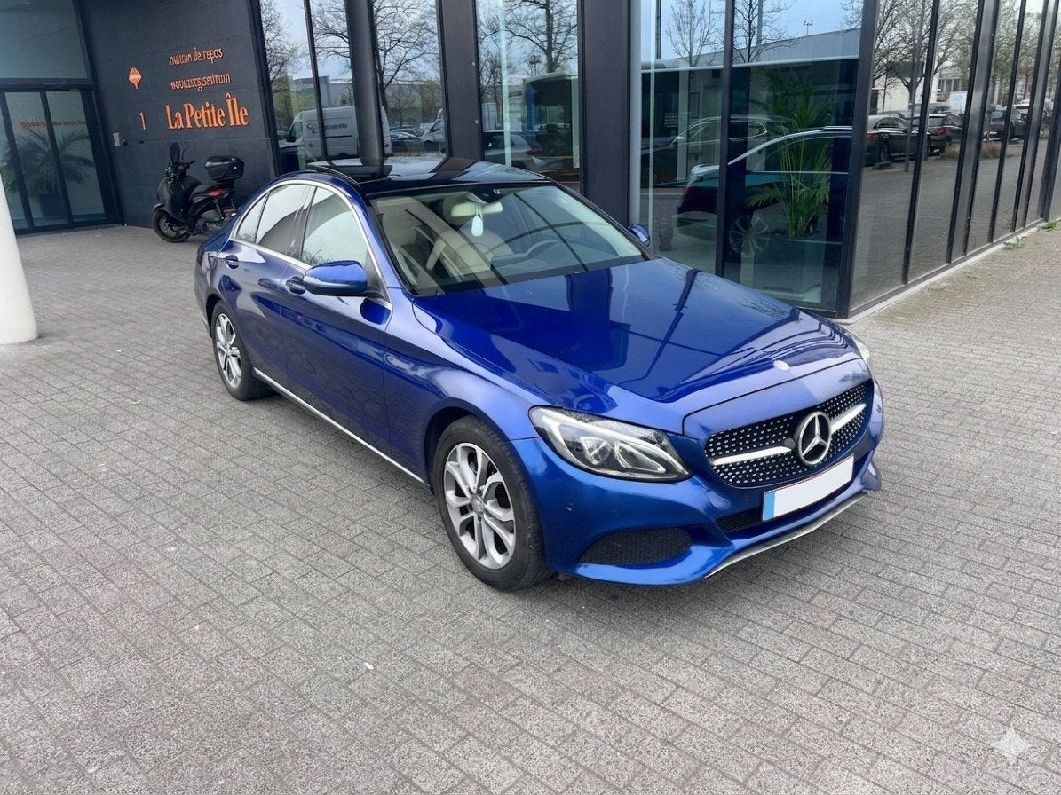 Mercedes C200d 2015 1.6 — Vente pour PIÈCES ou EXPORT, Autos, Achat, Entreprise, Bleu, Toit panoramique