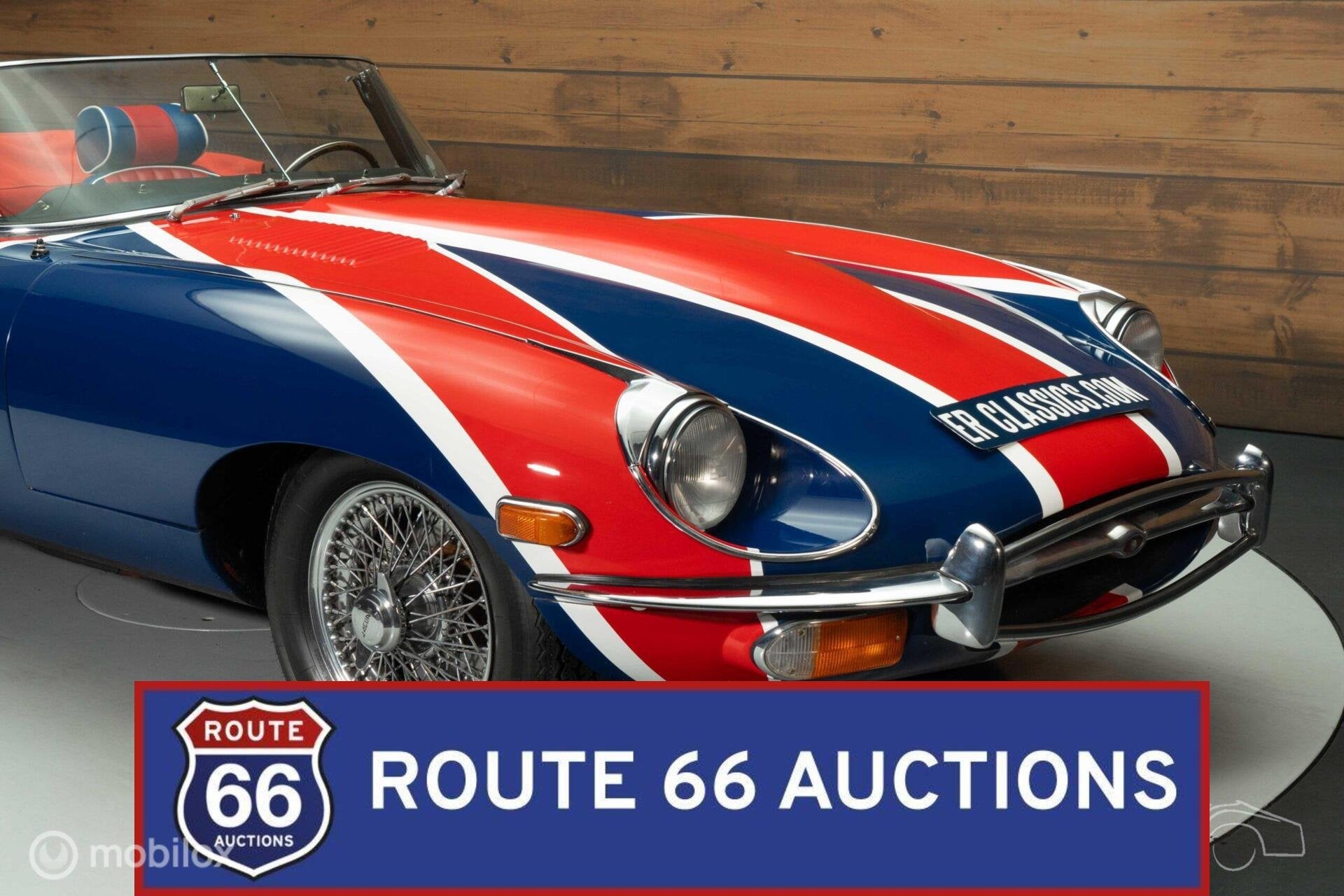 Jaguar E-Type S2 Cabriolet | 1970 | Route 66 Auctions, Autos, Oldtimers & Ancêtres, Achat, Entreprise, Boîte manuelle, Autre carrosserie