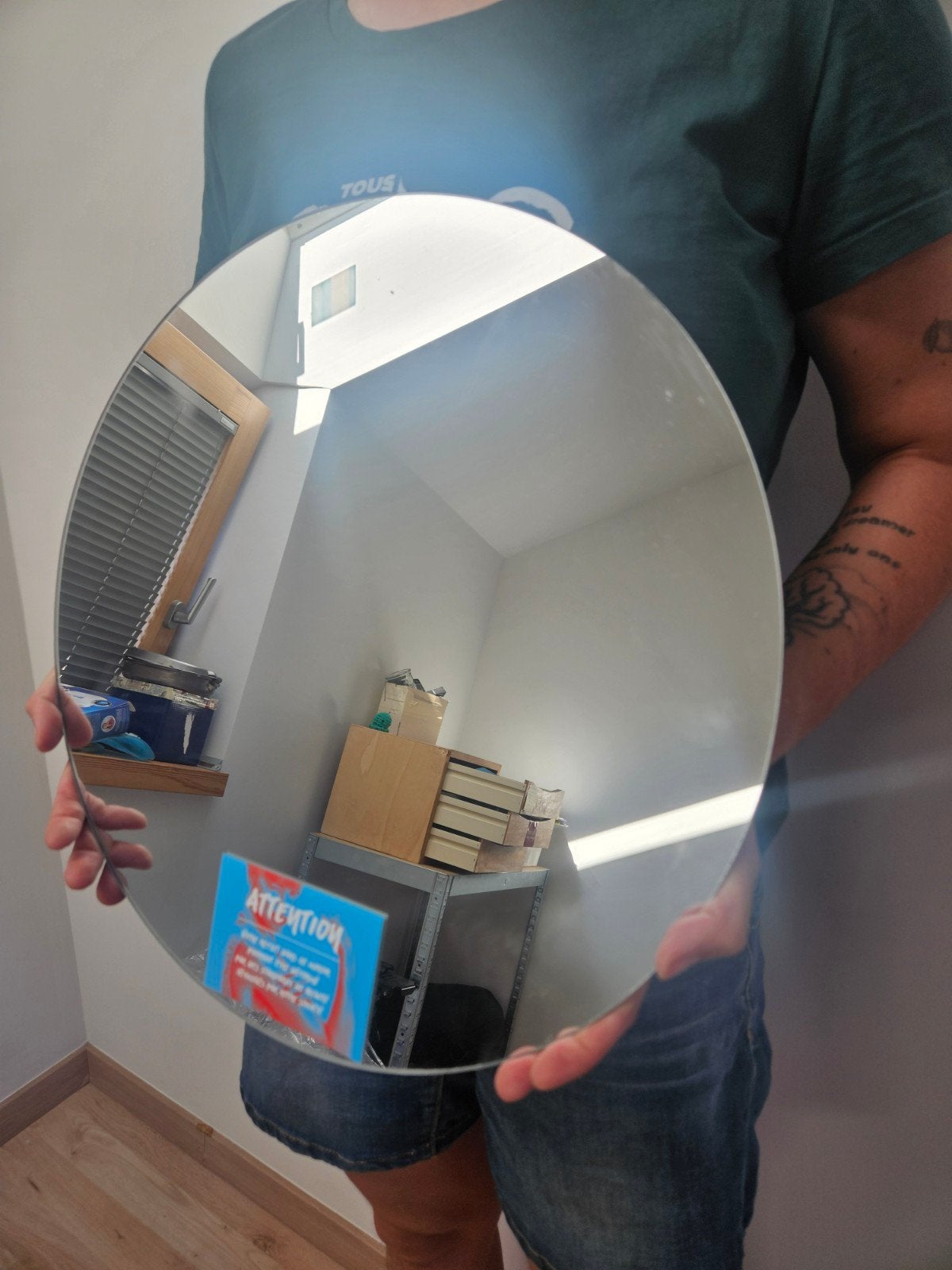 Miroir rond – très bon état, Enlèvement, Comme neuf, Rond