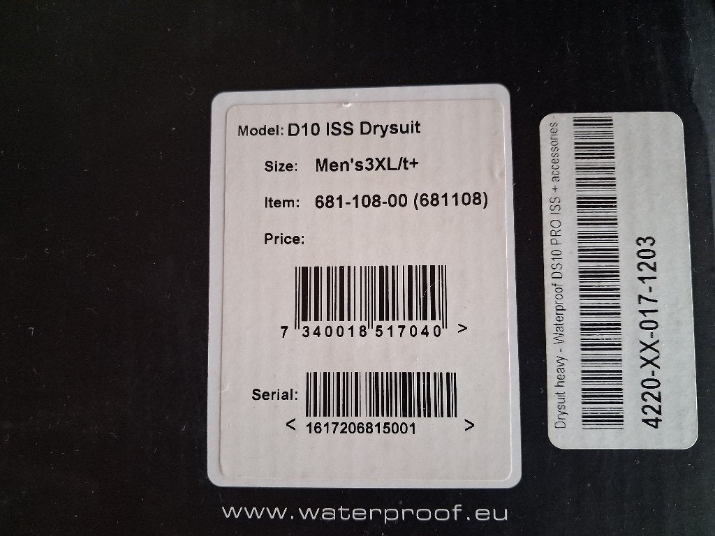 Waterproof D10 ISS PRO – Droogpak – NIEUW – maat 3XL+T, Watersport en Boten, Ophalen, Nieuw, Duikpak