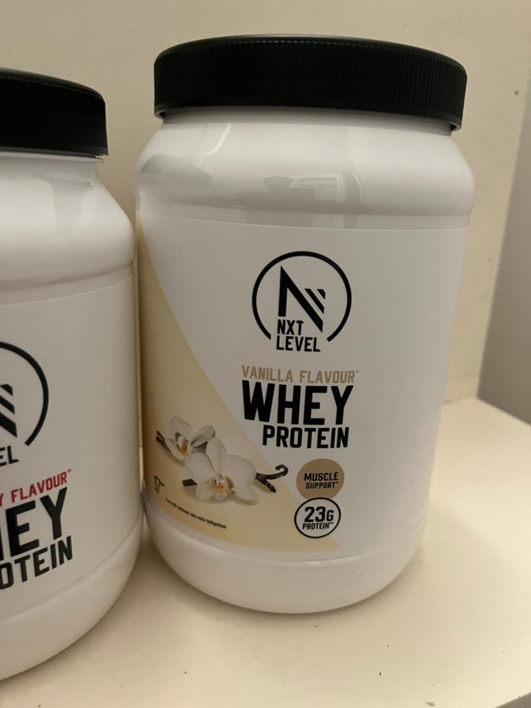 Whey vanille ou fraise, Sports & Fitness, Enlèvement ou Envoi, Neuf, Autres sports, Autres marques