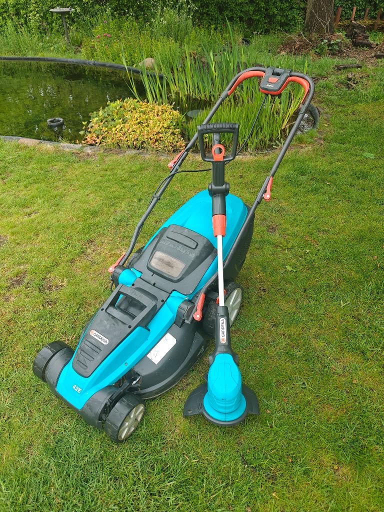 Gardena 42E + kant maaier, Jardin & Terrasse, Tondeuses à gazon, Tondeuse rotative, 40 à 49 cm, Enlèvement, Utilisé