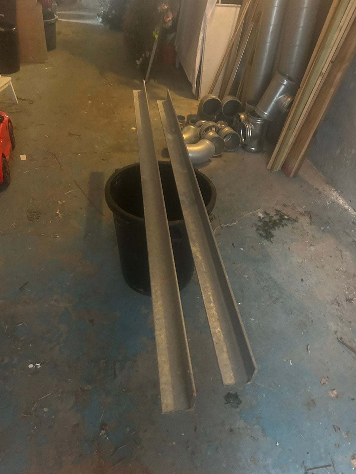 2 stuk L-ijzer metser galva 2m +2,2m, Doe-het-zelf en Bouw, Metalen, Ophalen, Zo goed als nieuw, IJzer