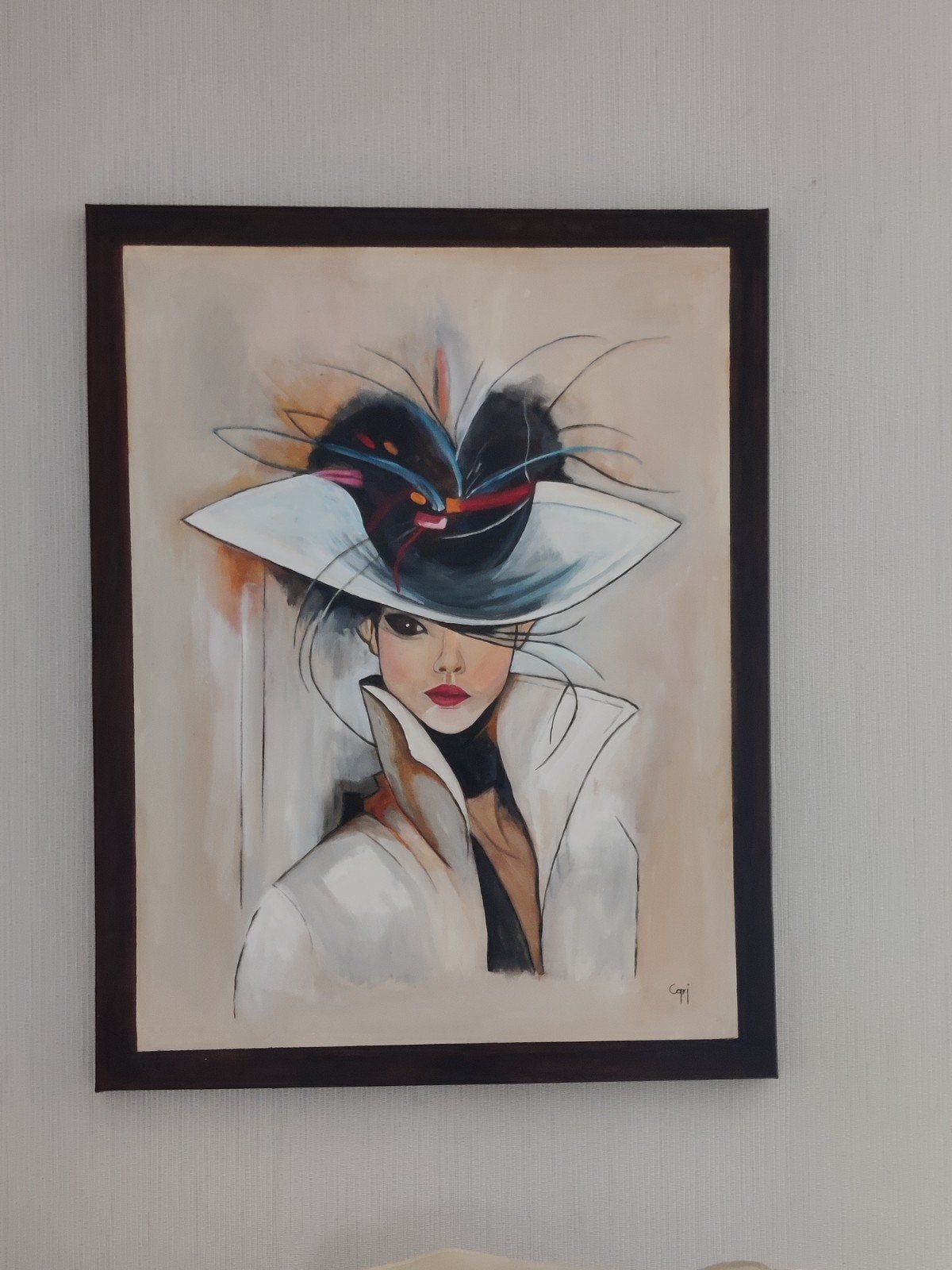 Acryl schilderij, Antiquités & Art, Art | Peinture | Moderne, Enlèvement