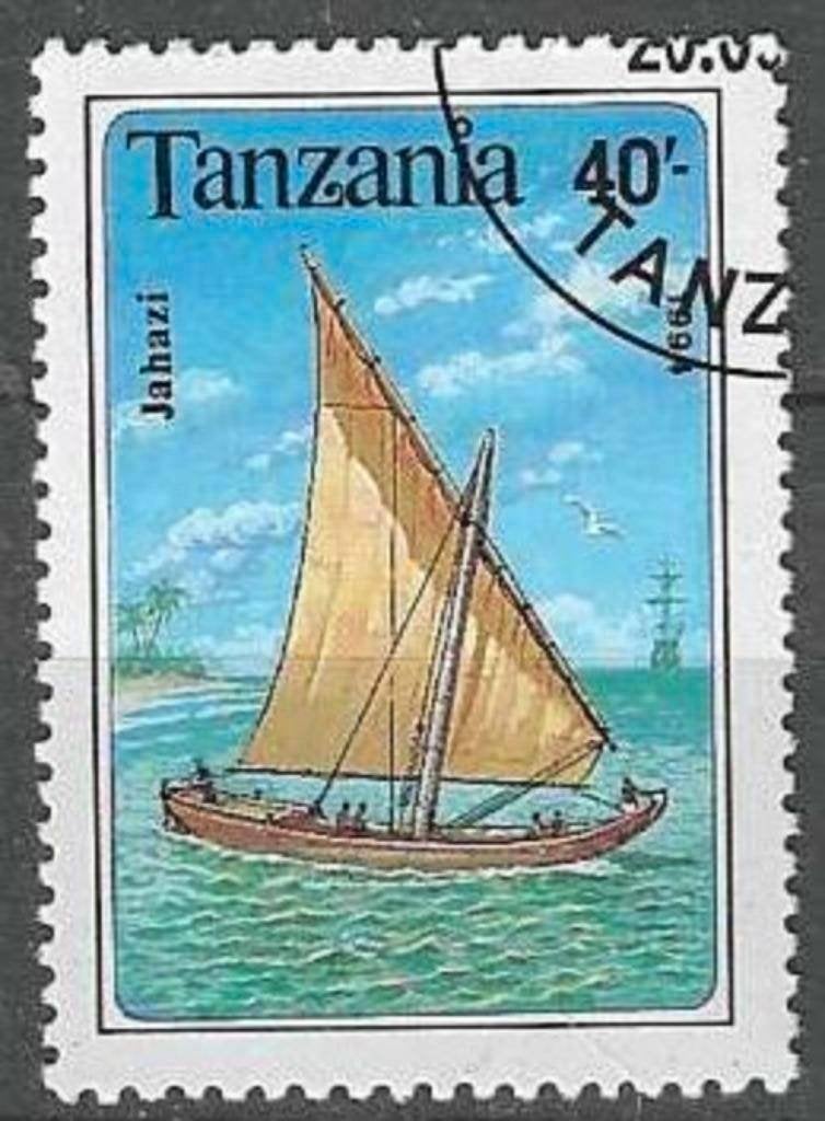 Tanzanie 1994 - Yvert 1499 - Voiliers - 40 s. (ST), Timbres & Monnaies, Timbres | Afrique, Envoi, Tanzanie, Affranchi
