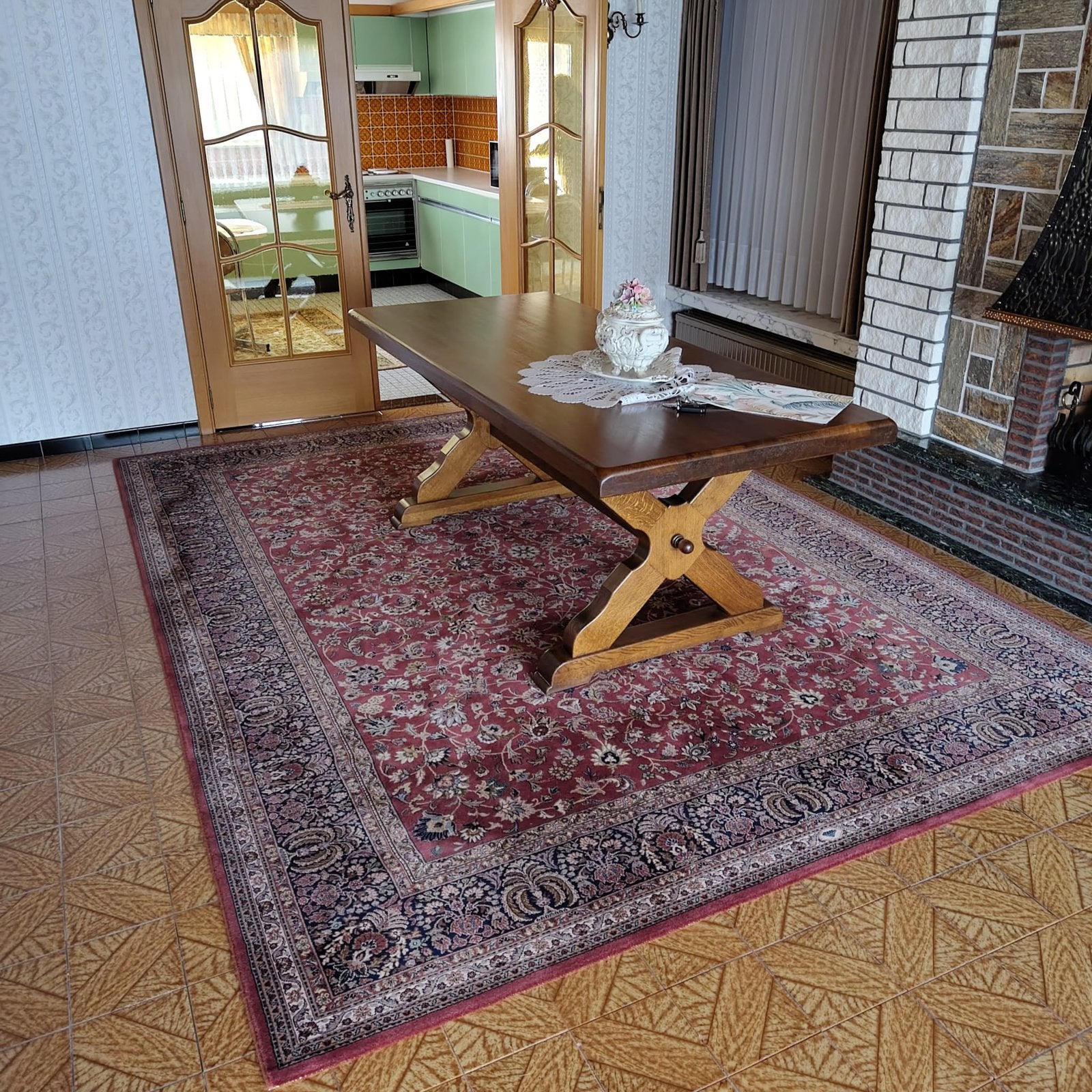 Tapijt, Maison & Meubles, Ameublement | Tapis & Moquettes, Rouge, 200 cm ou plus, 200 cm ou plus, Enlèvement